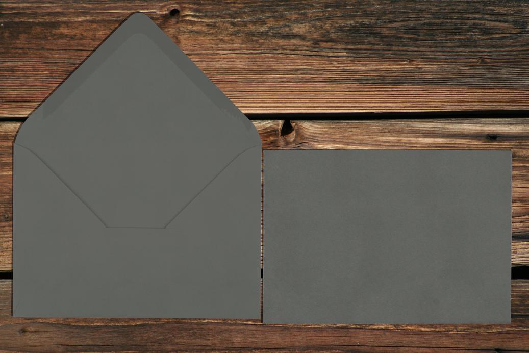 Briefhüllen 110x156 mm Nassklebend Dunkelgrau 120 g/qm